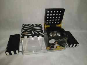 Brûleur d'encens islamique de qualité supérieure avec incrustation de nacre dans une boîte en acrylique, fait main, écologique, cadeau religieux arabe - Product Image 3