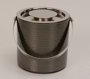 Elegante cubo de hielo de acero inoxidable plateado Elegante vajilla caprichosa para fiestas - Product Image 2