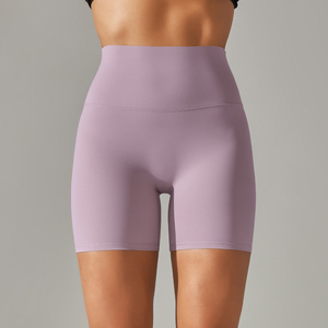 Gran oferta, mallas de Yoga de cintura alta para mujer, cierre de cintura elástica, pantalones cortos de compresión con Control de barriga para entrenamiento - Product Image 4