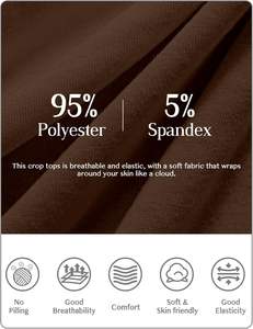 Top corto de punto suave y ligero para mujer con manga larga cuello redondo ajustado capa Base informal para entrenamiento Sexy Going Tops - Product Image 6