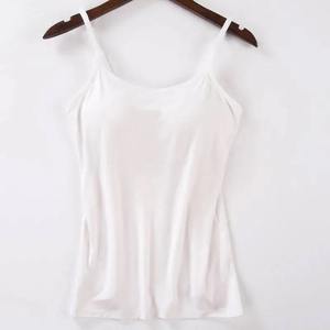 Padded <b>Bra</b> Tank <b>Top</b> Women Modal Spaghetti Solid Cami <b>Top</b> Vest Female Camisole With <b>Built</b> <b>In</b> <b>Bra</b> Fitness Clothing - Product Image 3