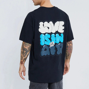 Camiseta de Manga Corta con Estampado Puff, Cuello Redondo, Transpirable, de Alta Calidad Premium, Tendencia 2025, Artículo Nuevo en Oferta, MOQ Bajo - Product Image 1