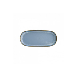 Plato Ovalado de Porcelana Premium Sky Hygge de 21 cm - Azul Nube Moderno, Presentación Nórdica Elegante para Fiestas, Apto para Lavavajillas - Product Image 1