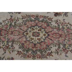 Tapis Vintage Classique en Laine 5.4X9.8 pieds Rose Beige Patchwork Design Latex Sisal Tapis pour Couloir Mur Mur Peluche Rectangle - Product Image 5