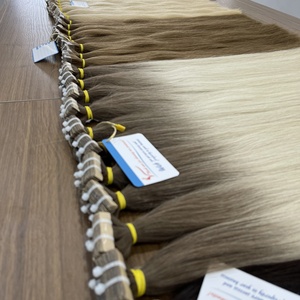 Extensions de cheveux humains lisses à la colle, meilleur prix, couleur naturelle, prêtes à être expédiées - Product Image 1