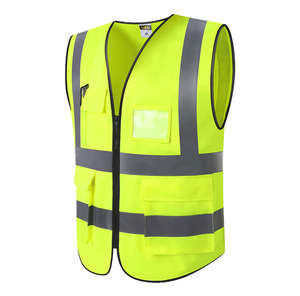 Vêtements de travail de plein air gilet réfléchissant de sécurité pour hommes léger respirant maille uniforme haute visibilité route entrepôt - Product Image 1