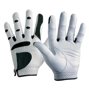 Guantes de golf de dedo completo para hombre, transpirables, piel de oveja auténtica, protección UV, Color blanco, mano izquierda, venta al por mayor - Product Image 4