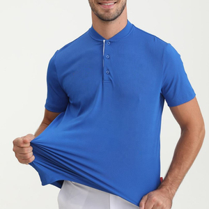 T-shirt polo OEM de haute qualité pour hommes, séchage rapide, respirant, tricoté, logo personnalisé, couleur unie, collier à lame pour golf - Product Image 2