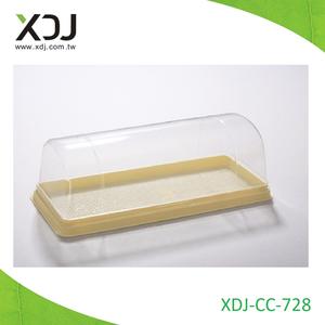 Taiwan swiss Roll Plastic Cake <b>Container</b> with <b>clear</b> Lid Disposable <b>clear</b> Blister Plastic Cake Packing Food Box - Product Image 1