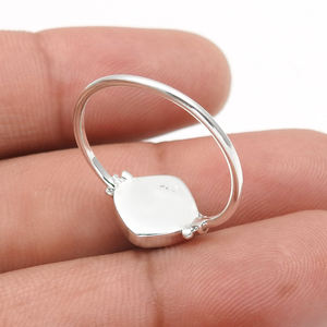 Fabuleux Look 925 Sterling Silver Natural Malachite Gemstone Coussin Forme Anneau Pour Femme Filles Bijoux Faits À La Main Fournisseurs En Vrac - Product Image 4