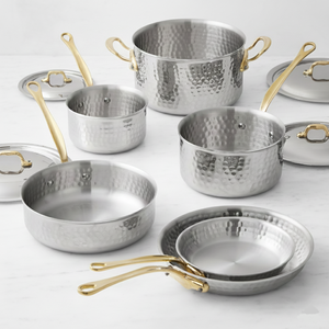 Ollas de Cocina de Plata Martilladas a Mano de Estilo Europeo, con Tapa de Rama de Olivo, Aptas para Alimentos, para Servir en Bodas y en el Hogar, 10 Piezas - Product Image 4