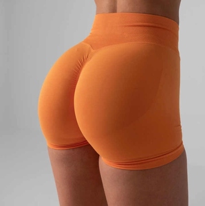 Pantalones cortos de Yoga de nailon de cintura alta para mujer, pantalones cortos de motorista de rendimiento Súper suaves transpirables, cintura elástica, ajustados para ropa deportiva de verano - Product Image 1