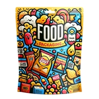 Pochette souple refermable en PE avec impression offset pour l'emballage de snacks, bonbons et biscuits – Sac scellé jetable et flexible