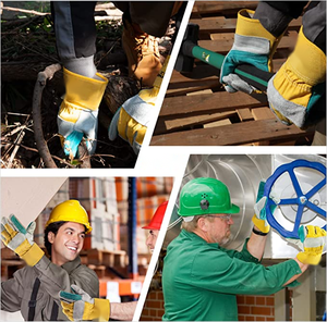 Best Performance Cowhide Split Leather Working <b>Gloves</b> Heavy Duty Canadian <b>Rigger</b> Hand Protection Safety Construction <b>Gloves</b> - Product Image 5