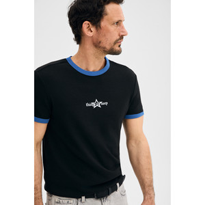 T-shirt pour homme GRIMELANGE LIGNE en tissu doux et extensible avec détails imprimés et bordures contrastées - Product Image 3