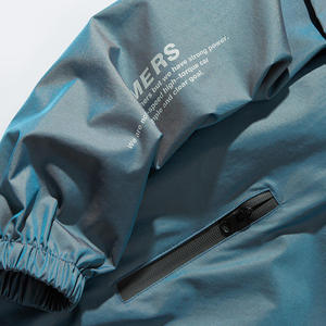Chaqueta cortavientos reflectante de poliéster personalizada a prueba de agua para hombre Chaqueta a prueba de viento con el mejor precio - Product Image 2