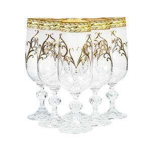 Verre à vin rouge de luxe de 220 ml, gobelet avec bord doré, design <span class=keywords><strong>transparent</strong></span>, style vintage du Moyen-Orient, plaqué or pour la bière - Product Image 5
