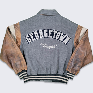 Blouson aviateur en satin réversible personnalisé XL pour hommes décontracté en toile hiver laine universitaire démarreur brodé avec numéro de nom d'équipe OEM - Product Image 2