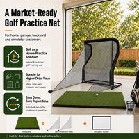 Filet d'entraînement de golf en forme de Z, modulaire, personnalisé OEM, en tube de fer noir, pour retour de balle, idéal pour la pratique en extérieur