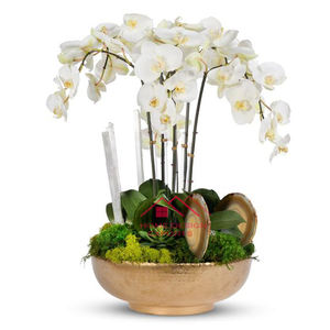 Acabado dorado Venta caliente Accesorios de decoración de mesa de metal Florero de mesa de flores de metal - Product Image 6