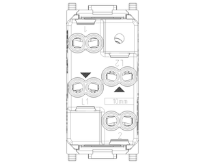 Interruptor Modular Vimar 10A de Doble Botón Pulsador Entrelazado Blanco 1P NO+NO IP20 250V para Persianas Enrollables y Estores Motorizados - Product Image 6
