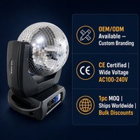 Luz de Bola Espejo Móvil 120W DMX512 540 Pan 180 Tilt Doble Motor para Escenario y Discoteca YF039