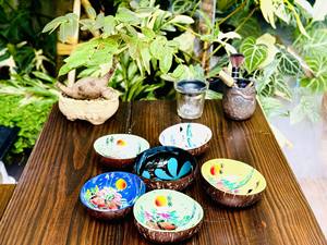 Coquilles de noix de coco laquées Diverses couleurs Design Non toxique Utilisé Décoration Musée Fête Festival Spécialement Respectueux De L'environnement - Product Image 2