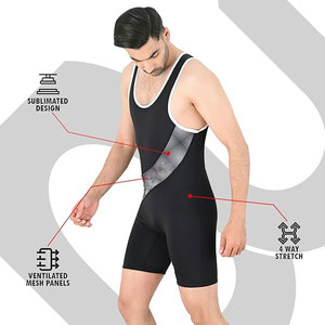Singlet de lutte pour homme respirant, personnalisé, en coton tricoté décontracté/fibre de bambou, durable, à bas prix - Product Image 5