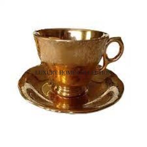 Authentic Indian Brass <b>Cups</b> and <b>Saucers</b> Perfect for Serving Chai or Coffee with an Aesthetic Appeal and Traditional Design - Product Image 5