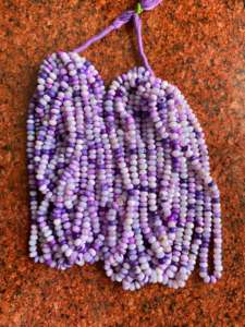 Perles lisses en opale de lavande bleue naturelle 9x10 16 pouces de long brin fabrication de bijoux cristaux de guérison - Product Image 2