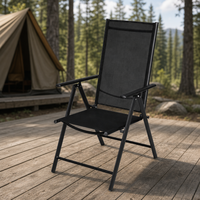 Chaise de position facile Portable en aluminium Portable salle à manger Camping chaise de jardin pliante mobilier d'extérieur salle à manger chaise en métal