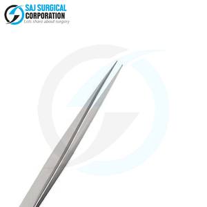 Pince à épiler de précision en acier inoxydable pour gaucher, pointe droite, durable, légère, réutilisable, écologique, outil de toilettage, logo personnalisé - Product Image 6