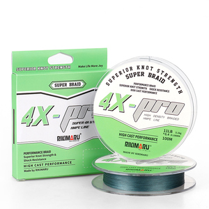 Rikimaru X4pro 100m 4 brins HUWMPE professionnel <span class=keywords><strong>tresse</strong></span> ligne de pêche mince Compact haute densité chaîne de pêche <span class=keywords><strong>pour</strong></span> la <span class=keywords><strong>truite</strong></span> - Product Image 2