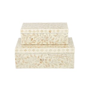 Venta caliente bonito estilo diseño madre perla caja fregona incrustaciones rectángulo artesanía al por mayor de Vietnam para cosas de almacenamiento - Product Image 2