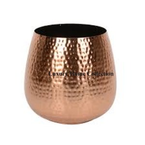 Macetas y macetas grandes de diseño martillado de Color dorado elegante, diseño casero, aspecto elegante, accesorios decorativos para balcón, suministros - Product Image 4