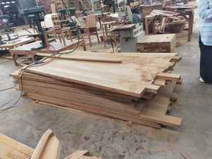 Espejo de pared de madera rectangular contemporáneo, vidrio biselado, madera de teca sostenible, espejo de longitud de pie moderno para granja - Product Image 5