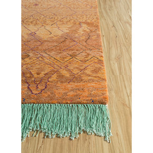 พรมขนสัตว์ถักมือสีน้ำตาลเบจ แมนชาฮ่า ลายเรขาคณิตนามธรรม สำหรับตกแต่งบ้าน ห้องนั่งเล่น ทางเดิน รูปทรงสี่เหลี่ยมผืนผ้า ดีไซน์แบบจิ๊กซอว์ สำหรับวัยรุ่น - Product Image 4