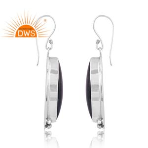 Pendientes colgantes de piedras preciosas de ojo de tigre azul Natural de plata esterlina de Venta caliente Fabricante de joyería personalizada - Product Image 3