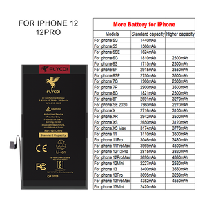 Flycdi Hochwertige Handys Ersatzteile Smart Akku für Iphone 12 12 Pro Akku - Product Image 2