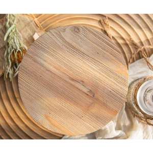 Grand plateau de service en bois d'acacia à bord vif avec poignées en métal Pouf multi-usage conçu pour le service des aliments - Product Image 5