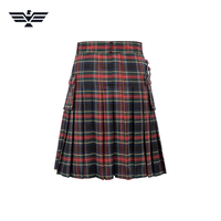 Kilts Escoceses Tradicionales con Patrón Sólido, Estilo Unisex, Algodón de Alta Calidad, Color Personalizado, Contraste de Color, Plisado