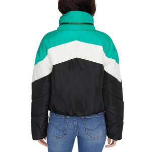 Nouveau club de ski à couleur bloquée pour femmes veste à capuche cachée haut veste d'hiver pour femmes fabriquée en usine RRI-WJ-23 décontractée - Product Image 6