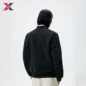 Couleur noire bonne qualité avec un prix raisonnable blouson bombardier respirant avec impression de logo personnalisé pour hommes - Product Image 2