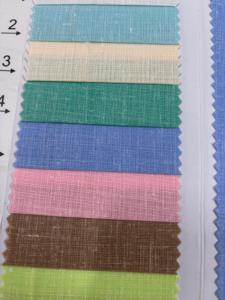 Decoración Lino Tela de algodón Estilo flameado Técnica tejida 58 \ "Ancho Patrón teñido liso Prendas de mujer para hombres y mujeres Niñas - Product Image 2