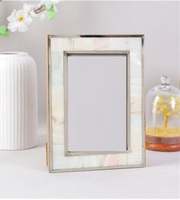 Cadre photo en métal et os naturel de style américain fait à la main pour la décoration de la maison, de l'hôtel et du salon