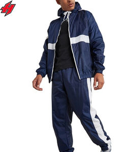 Survêtements en nylon personnalisés Survêtements coupe-vent respirants OEM Vêtements de sport légers à bloc de couleurs personnalisés Survêtements coupe-vent - Product Image 1