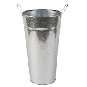 Galvanized Metal Decorative <b>Flower</b> <b>Tall</b> <b>Vase</b> French Bucket for Home Decorative Metal Indoor Pots for <b>Flowers</b> - Product Image 5