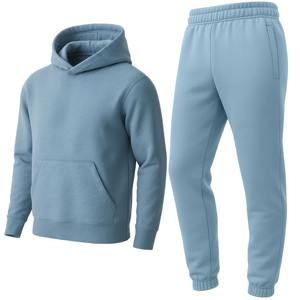 Conjunto Deportivo de Invierno de Secado Rápido para Hombre, Ropa de Gimnasio 100% Algodón, Transpirable, Cortavientos, Sudadera con Capucha de Forro Polar, Dos Piezas - Product Image 2