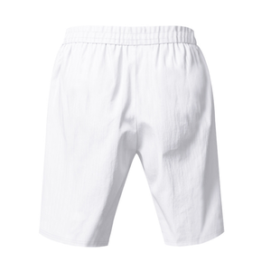 Shorts cargo blancs en coton pour hommes, taille élastique, style décontracté Bermuda avec poches, tissu tissé respirant, taille mi-haute, vente en gros - Product Image 2