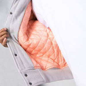 Vestes d'université OEM grande taille pour hommes vente en gros de veste d'université vierge veste de baseball Letterman unie pour hommes - Product Image 3